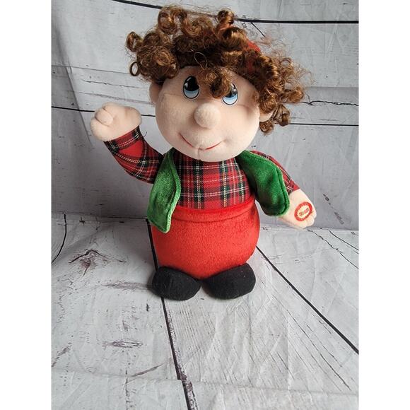 T L Toys Singing Dancing Interactive Caroler Boy Animated Christmas Vintage 9" - Picture 1 of 8